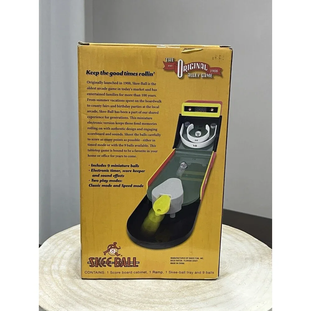 Miniature Skee Ball Electronic Tabletop Game - Arcade Classics - Sealed New
